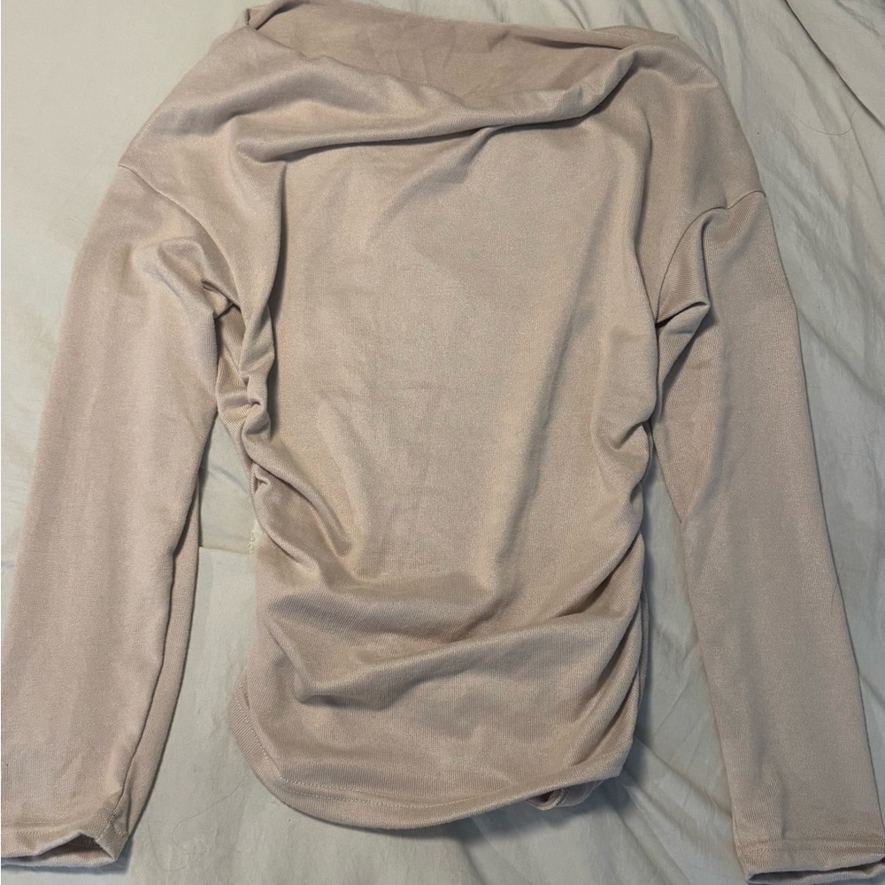 Never worn- Off the shoulder long sleeve top